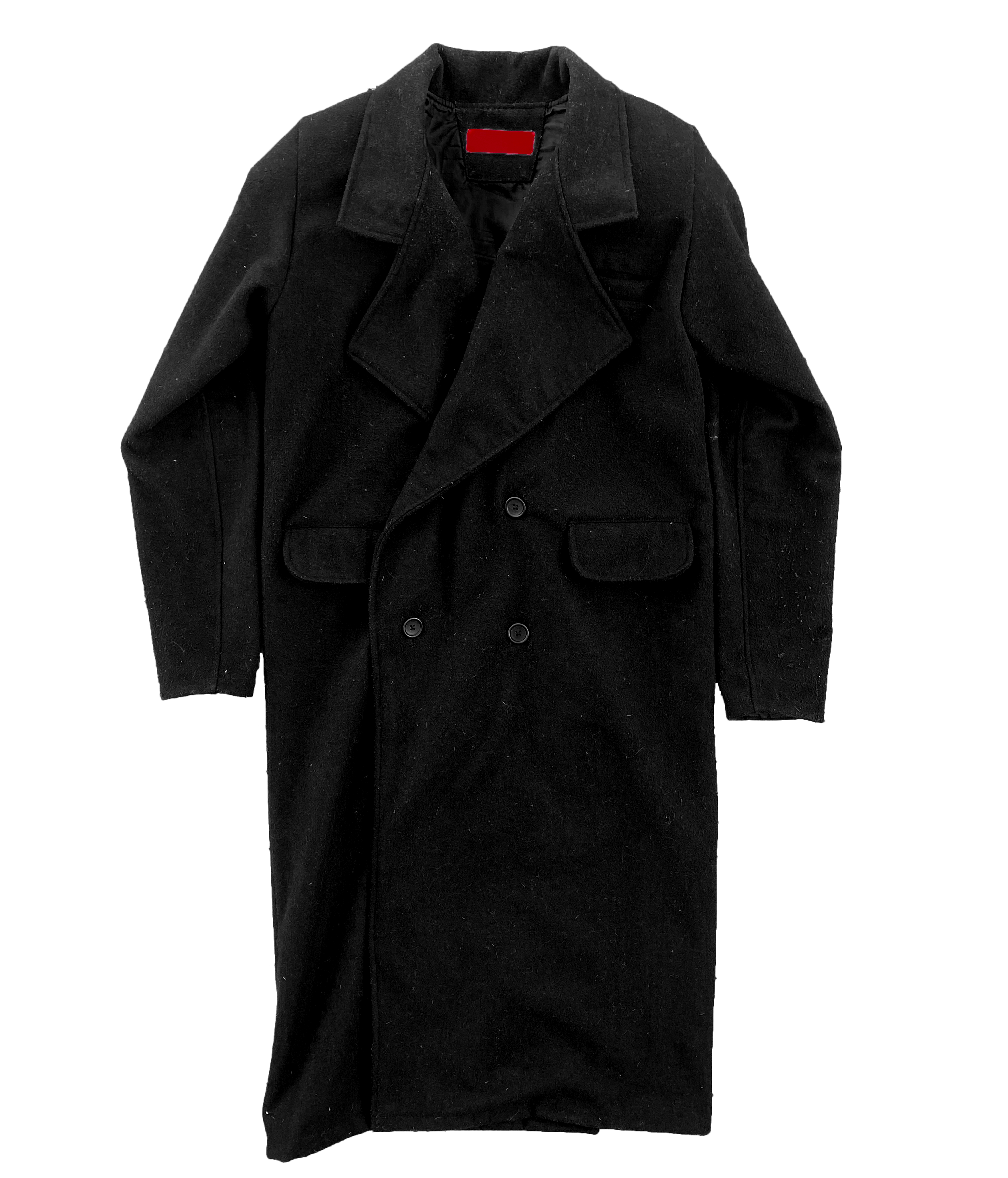 long coat in black wool